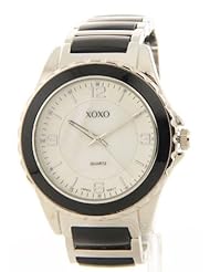 Xoxo Womens Black Links Bracelet Large Fashion Watch Xo9033