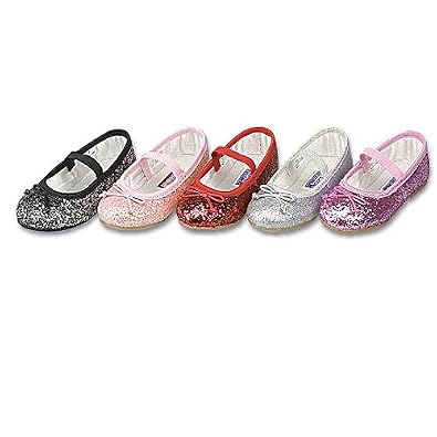 Toddler Little Girls Glitter Slip On Special Occasion Dress Shoes