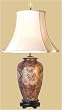 Asian Furniture - 16" Hand Painted Fan Medallion Satsuma Porcelain Vase Oriental Bedside Lamp