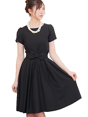 (アッドルージュ) AddRougeワンピース　ドレス　ボーダー　Ａライン　リボン　パーティー 二次会 　お呼ばれ [x7042]