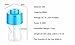 BestFire® Mini Bottle Cap Design USB Ultrasonic Humidifier Air Diffuser for for Office Travel Home Room Bedroom Desk Car Vehicle etc. (Blue)