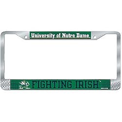 Notre Dame Fighting Irish NCAA Chrome License Plate Frame by Wincraft