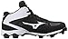 Mizuno Men's 9 Spike ADV FRHSE 8 Mid Baseball Cleat, Black/White, 12 M US