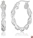Sterling Silver Twist Hoop Earrings (0.8