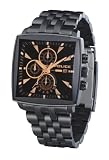 Police 'Patrol' Gents Black IP Bracelet Watch With Black Dial
