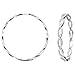 Sabra's Woven Silver CZ Hoop Earrings - title=