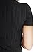 Women's Zip Up V Neck Short Sleeve Fitted Lightweight Casual Rib Knit Top