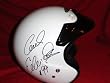 Carl Edwards Autographed Cyber Racing Helmet, Nascar Sprint Cup Series, Proof Photo of Carl Signing for Us.