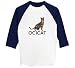  - Ocicat - Raglan 3/4 Sleeve T-Shirt, White/Navy, Small