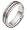 6.5mm Titanium & 18 Karat White Gold Double Stripe Wedding Band Ring - 6.25