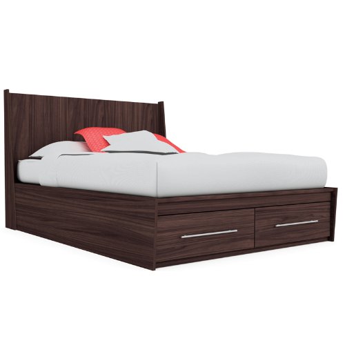 Sonax Contemporary Queen Bed Ebony Pecan Pacific Collection