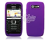 Purple Full View Soft Silicone Skin Cover for Nokia E71 / E71X Phone