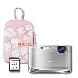 Fuji Z70 Silver 12mp Digital Camera Bundle with 2GB SD Card and Pink Golla G694 Carry Case by Modern-Tech