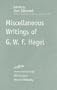 Miscellaneous Writings (Spep Studies in Historical Philosophy)