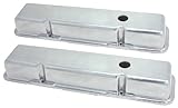 Spectre 4996 Polished Aluminum Short Valve Cover for Small Block Chevy