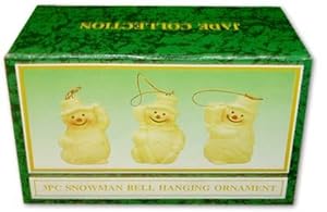 #!Cheap 3 Piece Jade Collection Snowman Bell Hanging Ornament