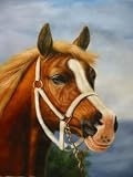 12X16 inch Animal Portrait Canvas Art Repro Nice Brown Horse