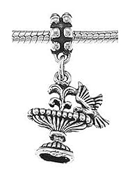 Sterling Silver Bird Bath Dangle Bead Charm