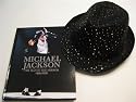 Michael Jackson - The Man In The Mirror 1958-2009 by Tim Hill - PLUS - Black Fedora Hat with Gold Sparkles!
