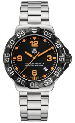 Tag Heuer Formula 1 Black Dial Stainless Steel Mens Watch WAH1116BA0858
