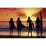 Surf Babes Tropical Sunset Art Poster Print - 24x36