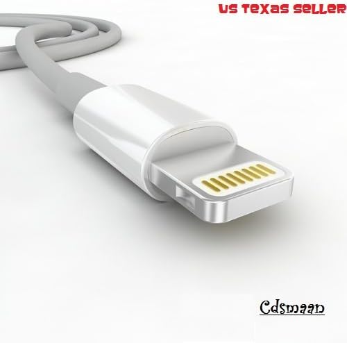 3ft Cdsmaan White Lightning Cable 8 Pin USB Cable Data Sync Charger Cord for iPhone 5 5S 5C Touch iPhone 6 6 Plus (2 pack)