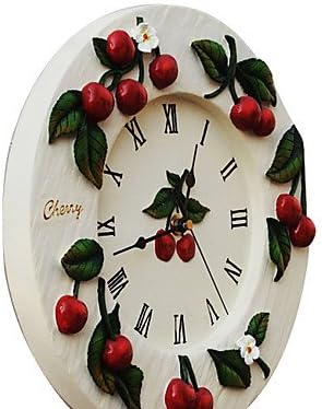 Cherry Resin Mute Wall Clock