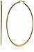 Amazon Essentials Yellow Gold-Plated Stainless Steel Flattened Hoop Earrings, (previously Amazon Collection)