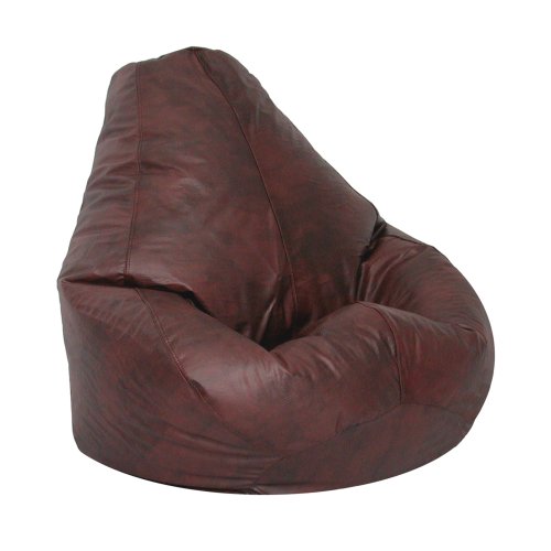 Leather Luxe Bean Bag  Extra Large, Wine