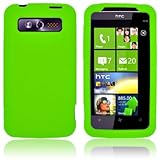 HTC 7 TROPHY T8686 - NEON GREEN SOFT SILICONE SKIN CASE COVER [AccessoryOne ....