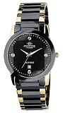 Oniss Men's Swiss SS & Ceramic Sapphire Diamond Watch ON606-MG Black