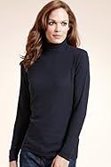 Autograph Polo Neck Ribbed Top