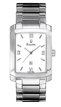 Bulova #96G25 Men's Rectangular Casual Dress Watch