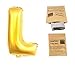 30 Inch Golden Helium Foil balloons Letters L