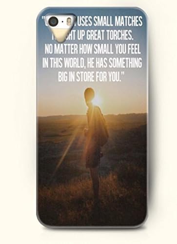 iPhone 4 4S Case OOFIT Phone Hard Case **NEW** Case with Design God Often Uses Small Matches To Light Up Great Torches. No Matter How Small You Feel In This World,He Has Something Big In Store For You.- Inspirtional Quote - Case for Apple iPhone 4/4s