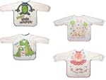 BABY BIBS LONG SLEEVED VELCRO FASTEN...