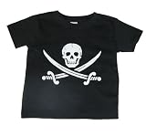 Skull & Cross Bones/Pirate Toddler/Youth Short Sleeve T-Shirt (Available in Assorted Sizes/Colors)