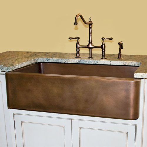 30 Amelie Smooth Copper Farmhouse Sink - Antique Copper