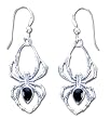 Solid Sterling Silver Spider Earrings