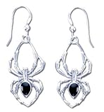 Solid Sterling Silver Spider Earrings