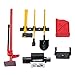 ShareGoo 6PCS RC Decoration Accessories Tool Set Kit for 1:10 Scale RC Rock Crawler 4WD D90 D110 SCX10 Wraith,Include Gas Can, Winch, Jack, Shovel, Axe, Pry Bar,Red