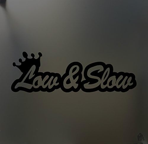 Low and Slow sticker Funny JDM acura & honda lowered car truck window decal Black