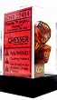 Chessex Dice: Polyhedral 7-Die Scarab Dice Set - Scarlet with Gold