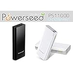 Powerseed 11000mAh パワーシードモバイルバッテリー PS-11000　大容量モバイルバッテリー　高速充電対応2A USB搭載  2USBポート同時充電　マルチデバイス iPhone5S 5C 5 4S/iPad/Galaxy/Xperia/Android/各種スマホ/Wi-Fiルータ等対応 (Black)