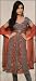 Teal Blue Faux Crepe Designer Kameez Unstitched Dress Material with Churidar