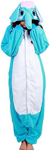 Sleepwear Onesie Cosplay Pajamas Blue Elephant M