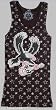 Mad Design Black Stars Eagle Guitar Crystalled Tank Top