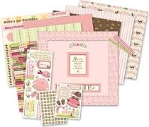 K & Company Baby Scrapbook Kit - Pink