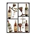 Modern Wine Art Metal Wall Decor Sculpture 35x26
