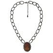 Dominique Cohen Cameo Chain Necklace - Bronze